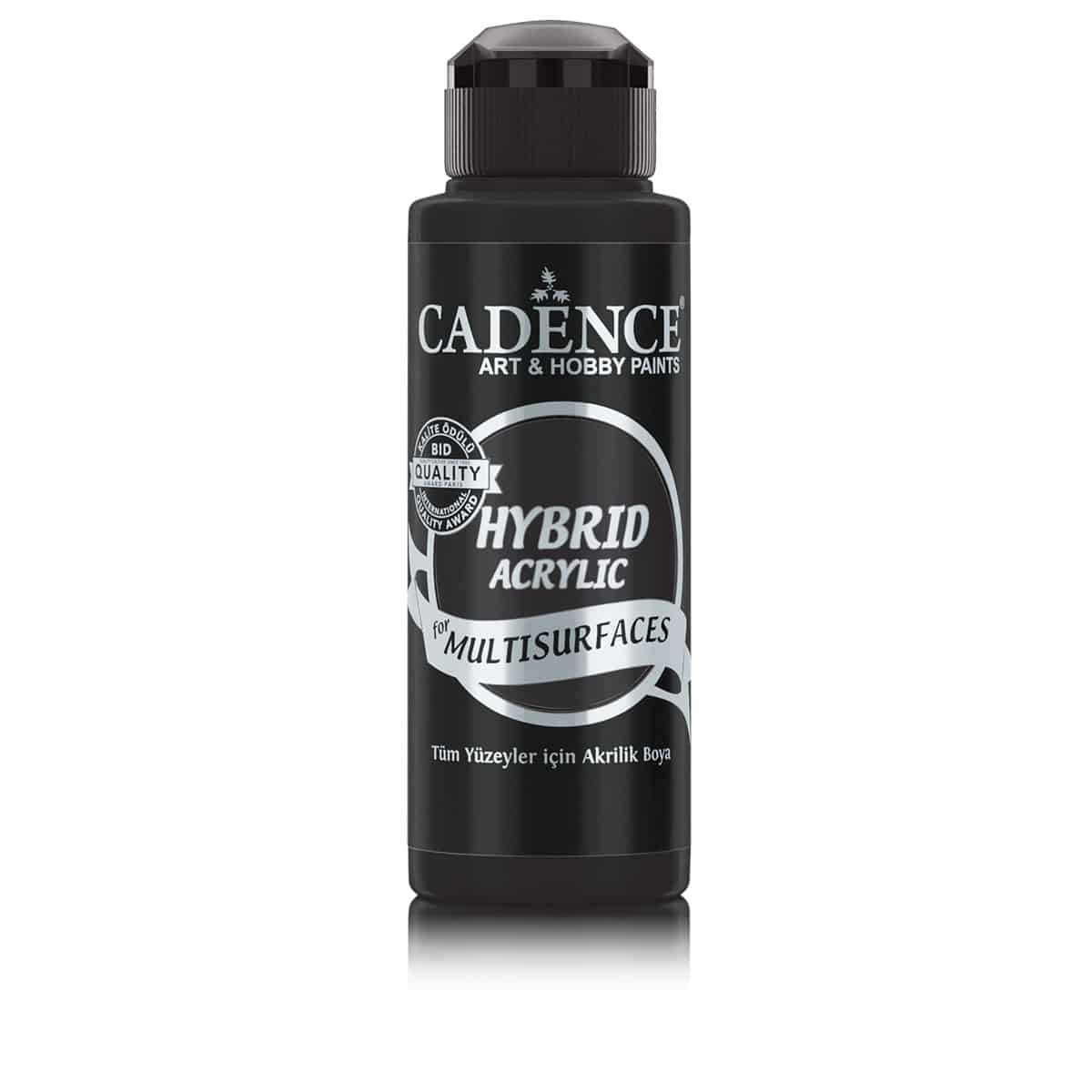 Cadence Hybrid Multisurface Acrylic Paint Black 500ml