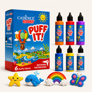 Cadence Kooky Puff It kit with 6 puffy paint bottles heat activated kids DIY set